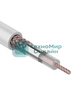 Кабель коаксиальный Rexant RG-58 A/U, 50 Ом, Cu/Al/Cu 64%, бухта 100 м, белый