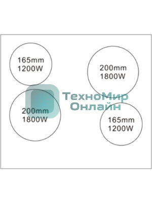 Электрическая варочная панель Weissgauff HV 640 BS Встраиваемые, 60 см, стеклокерамика Vitro Ceramic Glass, черная