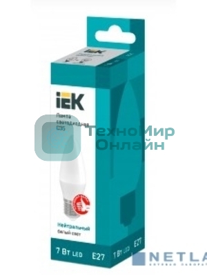 Лампа светодиодная IEK LLE-C35-7-230-40-E27 ECO C35 свеча 7Вт 230В 4000К E27