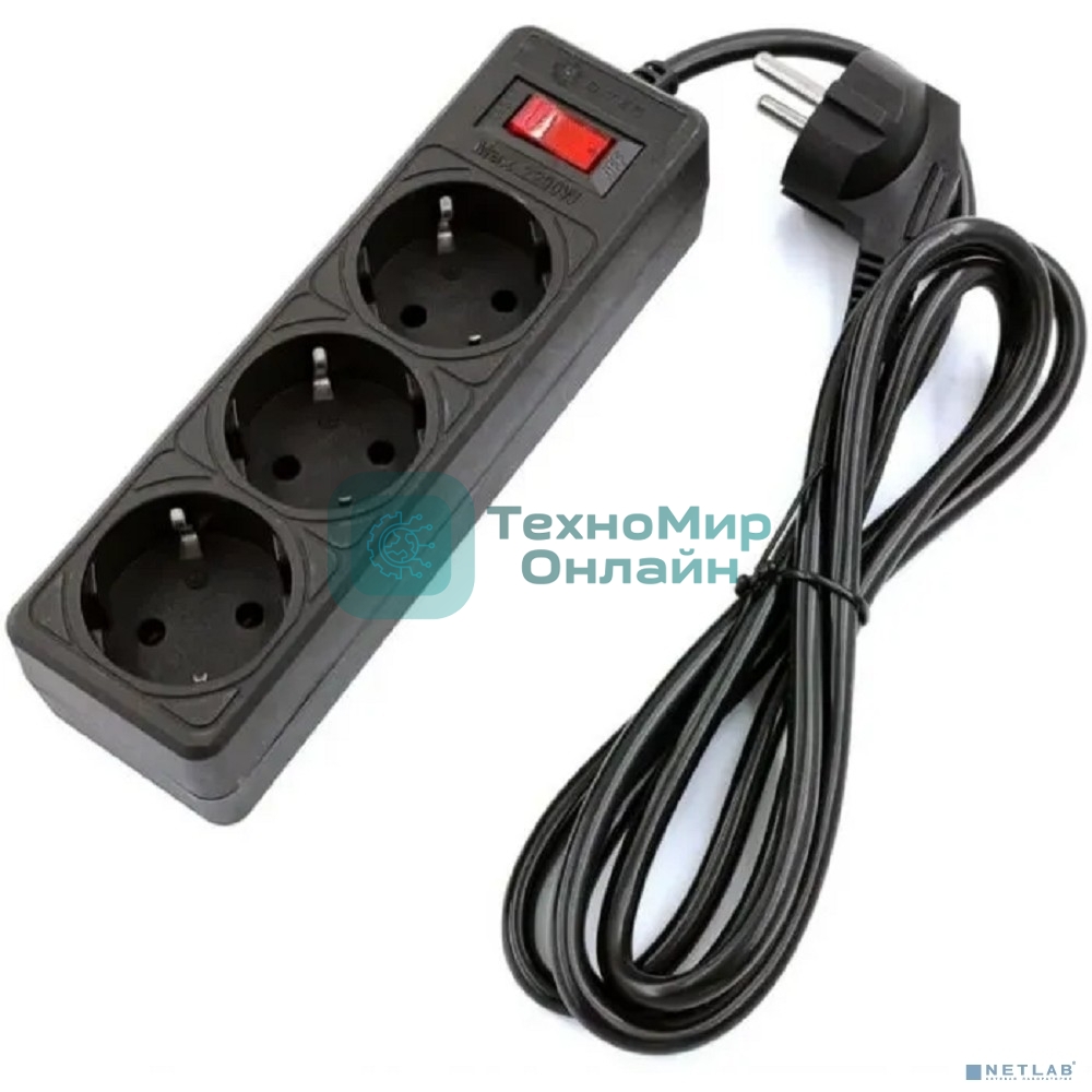 Сетевой фильтр 5bites GARDA SP3B-530 3S / 3x0.75MM2 3M черный