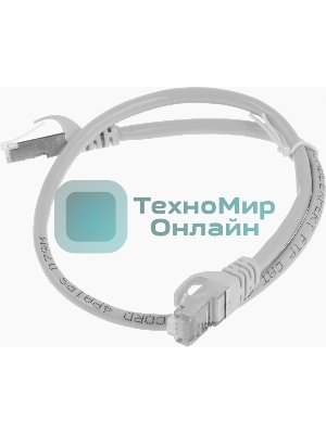 Патч-корд Premier PP6-0.5M 10000Гбит/с FTP 4 пары cat.6 CCA molded 0.5м серый RJ-45 (m)-RJ-45 (m)
