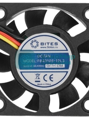 Вентилятор для корпуса 5bites FB4010S-12L3 черный, 40 x 40 мм, 5000 об/мин, 22 дБ, 3 pin