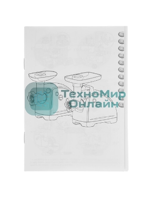 Мясорубка электрическая Moulinex ME682832 черный, 2000 Вт, 2.6 кг/мин, реверс, защита от перегрузки, насадки - 4