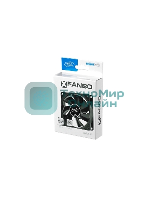 Вентилятор для корпуса DEEPCOOL XFAN 80 черный, 80 мм, 1800 об/мин, 20.3 дБ, Molex