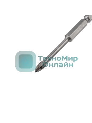 Сверло по стеклу и керамике Kranz 5 мм 4 грани шестигранный хвостовик