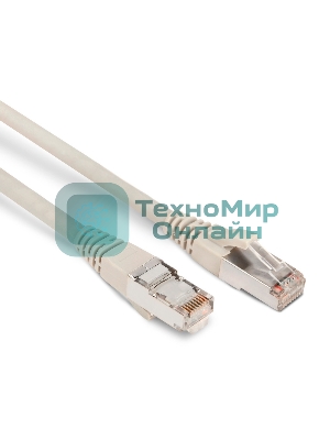 Патч-корд Hyperline F/UTP, экранированный, Cat.6, LSZH, 5 м, серый PC-LPM-STP-RJ45-RJ45-C6-5M-LSZH-GY