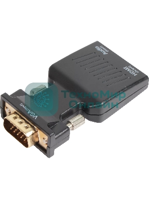 Переходник VCOM CA337A VGA(M)+audio+microUSB --> HDMI(F)1080*60Hz