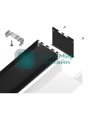 Алюминиевый профиль Ambrella light GP3070BK черный 2000*45*42