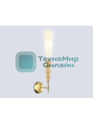 Настенный светильник Ambrella light LH75369 GD/WH золото/белый G9 max 28W 70*150*560