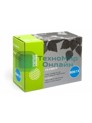 Картридж лазерный Cactus CS-C8061X черный (10000 стр.) для HP LJ 4100/4000/4050