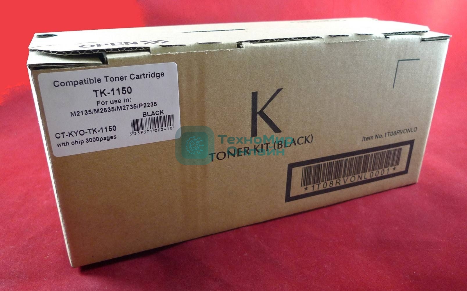Картридж лазерный для Kyocera-Mita M2135/M2635/M2735/P2235 TK-1150 3K (С ЧИПОМ) JPN