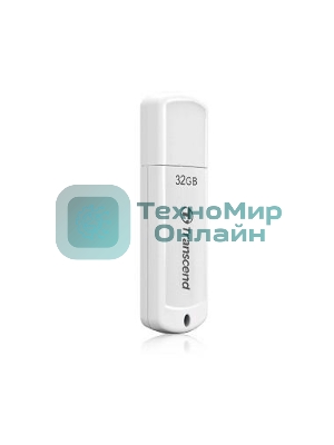 Флешка USB Transcend JetFlash 370 (TS32GJF370), 32Gb, USB 2.0, R/W 12/5, белый