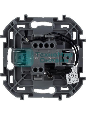 Переключатель 1-клавишный с подсветкой/индикацией 10AX 250 В антрацит