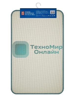 Коврик для ванной Еврогарант Pietra, 50х80 см, аквамарин, память формы