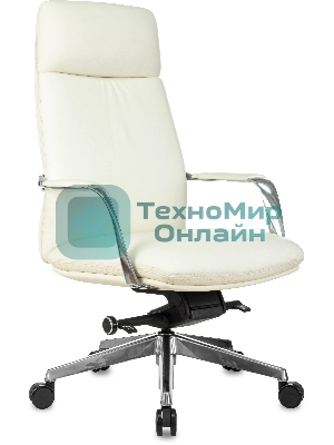 Кресло Бюрократ VEGA белый, кожа