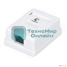 Розетка в сборе Cabeus, 1x RJ45(8P8C), кат. 6, экр., внешняя, белый, (WS-8P8C-Cat.6-SH-1)