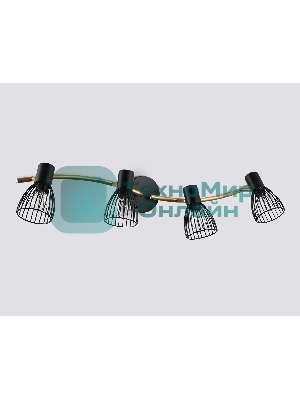 Светильник Ambrella light TR8662/4 BK/GD черный/золото E14/4 max 60W 760*100*170