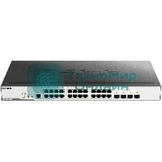 Коммутатор D-Link Switch DGS-3000-28LP/B1A Управляемый коммутатор 2 уровня с 24 портами 10/100/1000Base-T и 4 портами 1000Base-X SFP (24 порта с подде