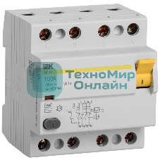 Выключатель дифференциального тока (УЗО) 4п 100А 300мА тип AC ВД1-63 IEK MDV10-4-100-300