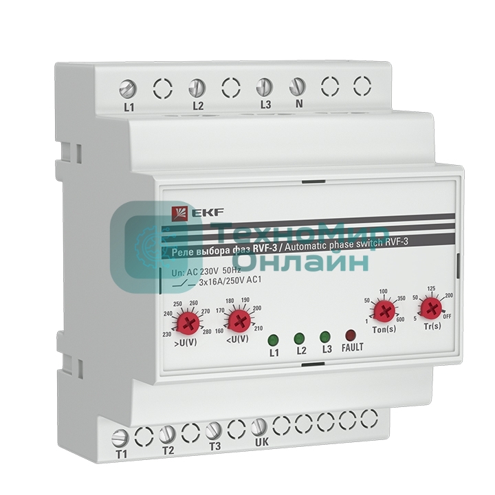 Реле выбора фаз РВФ-3 EKF RVF-3 EKF