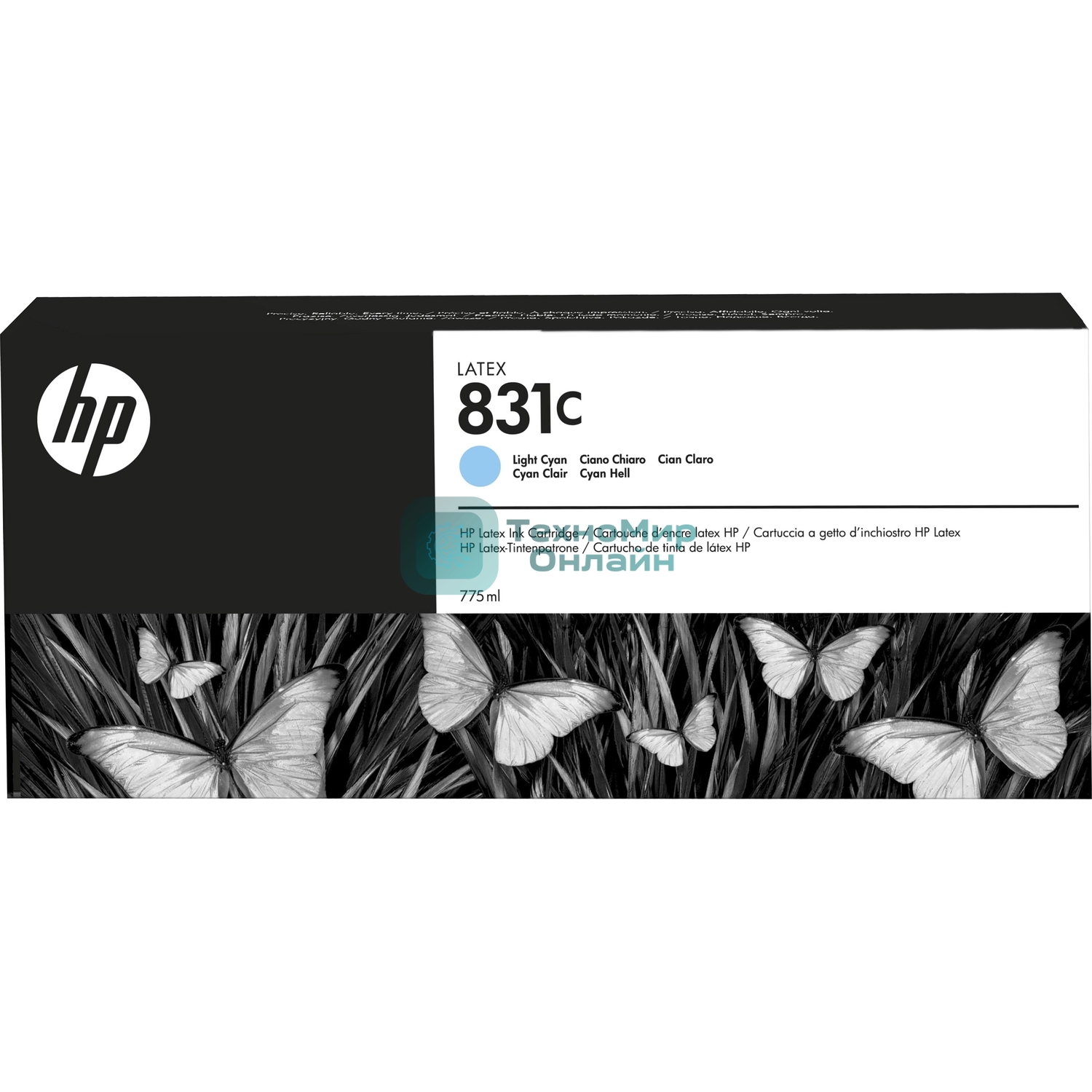 Картридж струйный HP 831C светло-голубой для HP Latex 110, HP Latex 375, HP Latex 310, HP Latex 315 775ml