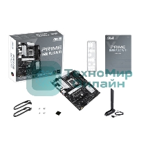 Материнская плата ASUS PRIME B650-PLUS WIFI, AM5, AMD B650, 4xDDR5, 4xSATA, 2xM.2, 1xPCIe 4.0 x16, 2xPCIe 4.0 x1, 1xDP, 1xHDMI, 1x2.5Gb LAN, Wi-Fi 6E, Bluetooth 5.3, 4xUSB-A 10Gbps, 2xUSB-A 5Gbps, 2xUSB-A 2.0, 5x3.5 мм, 7.1, ATX