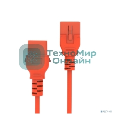 Кабель питания Filum FL-PC-C19F/C20F-C-0.5-OR 3x1.5 С19 - C20 с фиксацией, 220/250В, 16А, оранжевый, 0.5м (1111327)