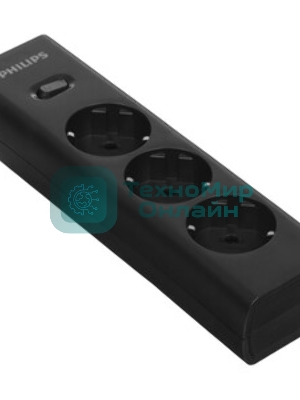 Сетевой фильтр Philips CHP2135BB/51, 3м, 3 розетки, черный