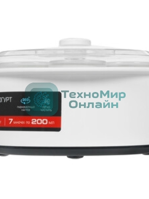 Йогуртница Centek CT-1442 15 Вт, 200 мл, емкостей - 7 шт, материал баночек - стекло, белый