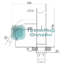 SUS128-001F Смеситель для умывальника, ø35