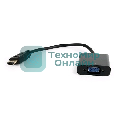 Переходник HDMI-VGA Cablexpert A-HDMI-VGA-04, 19M/15F, провод 15см