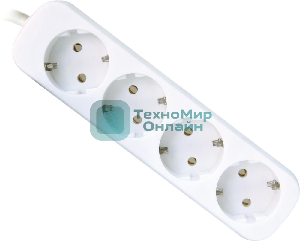 Удлинитель Defender E430 белый 3.0 м, 4 розетки 