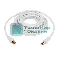 Шнур Rexant ТВ гнездо - ТВ штекер, длина 7 метров, белый