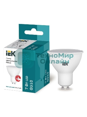 Лампа cветодиодная IEK LLE-PAR16-7-230-40-GU10 ECO PAR16 софит 7Вт 230В 4000К GU10