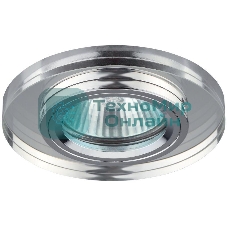 Светильник ЭРА DK7 CH/WH декор стекло круглый хром/зеркальный