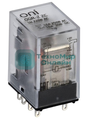 Реле общего назначения OGR-2 2C 220В AC ONI OGR-2-2C-AC220V
