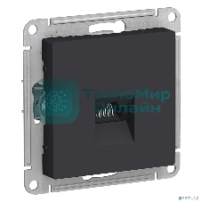 Розетка компьютерная RJ45 Systeme electric ATN001083 AtlasDesign, механизм, карбон