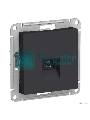 Розетка компьютерная RJ45 Systeme electric ATN001083 AtlasDesign, механизм, карбон