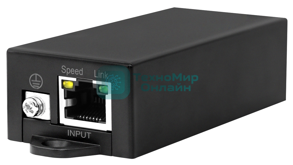 PoE удлинитель 10/100/1000M Gigabit Ethernet до 500м. Увеличение расстояния передачи данных + питание на 100м. При каскадном подключении - 2 до 300м (до 12W), 3 до 400м (до 6W), 4 до 500м (До 4W). Соответствует стандартам PoE IEEE 802.3af/at. Автоматическое определение PoE устройств. Порты: вх.- GE (10/100/1000 Base-T), вых.- GE (10/100/1000 Base-T). Не требует дополнительного питания. Размеры (ШхВхГ): 94 x 48 x 28 мм. Металлический корпус. Рабочая температура: -40...+75 гр. С.