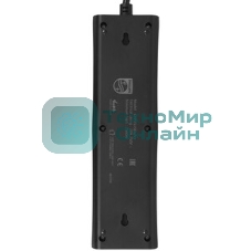Сетевой фильтр Philips CHP2135BB/51, 3м, 3 розетки, черный