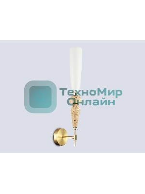 Настенный светильник Ambrella light LH75369 GD/WH золото/белый G9 max 28W 70*150*560