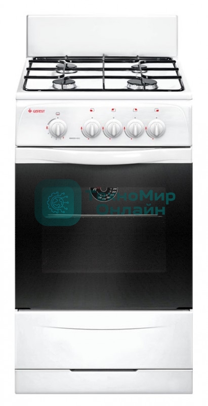 Плита газовая Gefest ПГ 3200-08 белый, конфорок 4 шт, духовка 42 л, 50 см x 85 см x 53 см