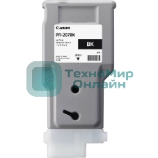 Картридж струйный Canon PFI-207 BK (8789B001) черный (300 мл) для Canon imagePROGRAPH iPF680, 685, 780, 785