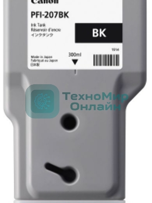 Картридж струйный Canon PFI-207 BK (8789B001) черный (300 мл) для Canon imagePROGRAPH iPF680, 685, 780, 785