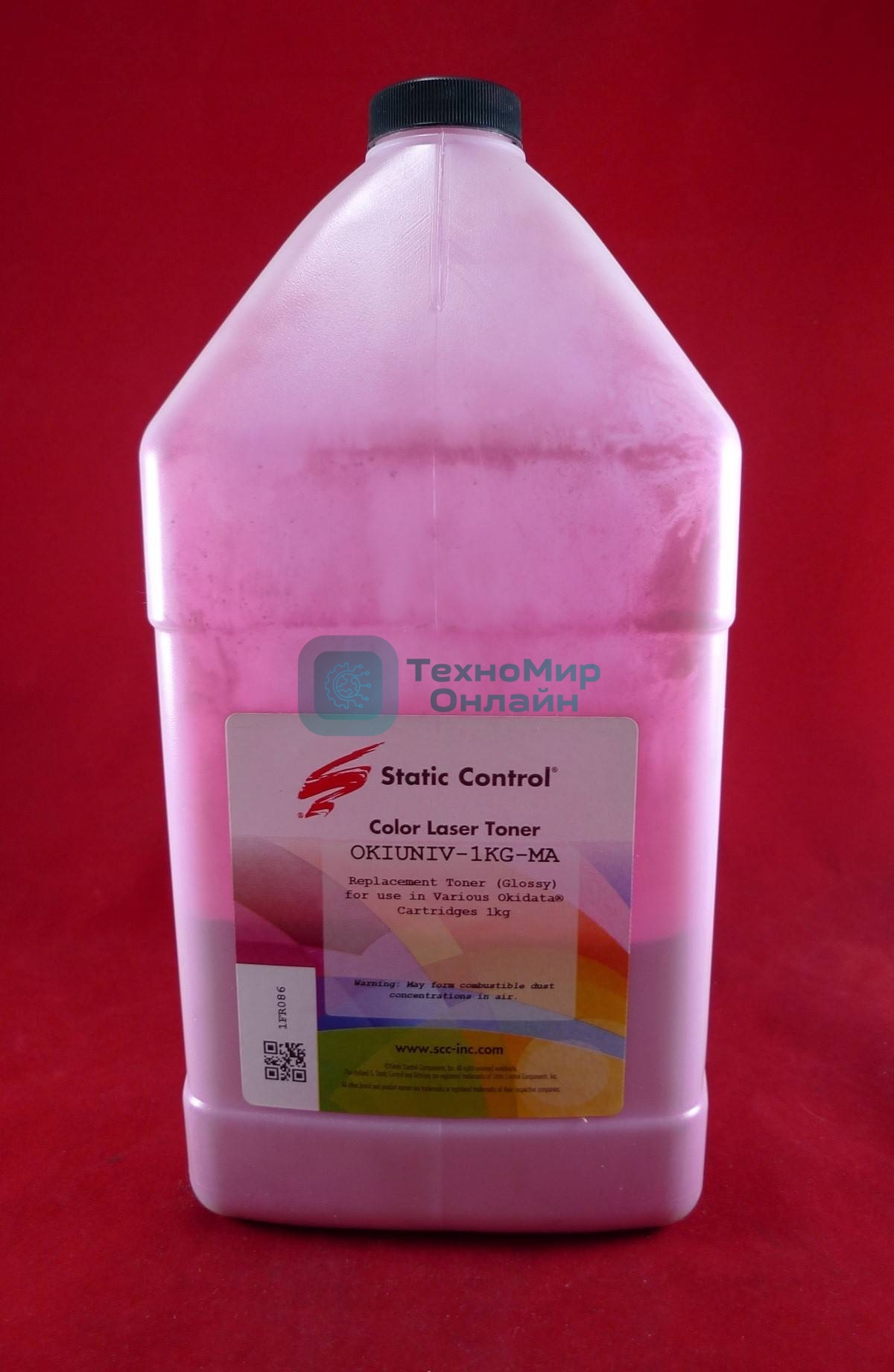 Тонер для принтера Static Control Oki C3300N/5500 OKIUNIV-1KG-MA пурпурный (флакон 1000гр)