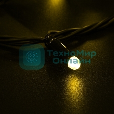 Гирлянда Neon-night Нить 10м, постоянное свечение, черный ПВХ, 230В, желтый