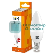 Лампа cветодиодная IEK LLE-C35-7-230-30-E14 ECO C35 свеча 7Вт 230В 3000К E14