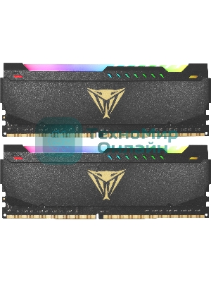 Оперативная память Patriot Viper Steel, DDR4, 32GB (2x16GB), 3600MHz, CL20, DIMM, с радиатором, RGB, черный