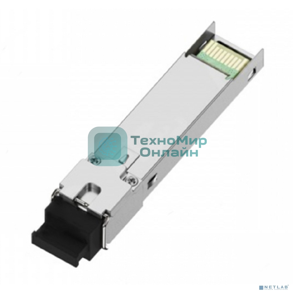 Модуль NTSS SFP, 1,25Гбит/с, разъем SC, рабочая длина волны 1310/1550нм, SM, WDM, дальность до 20км, ОБ 14дБ, DDM NTSS-SFP-1.25G-35-20SD