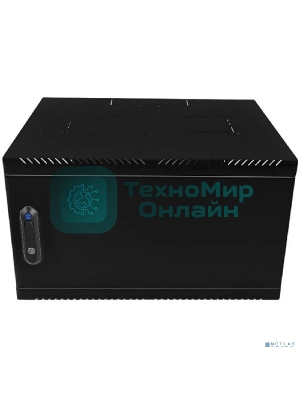 Шкаф коммутационный ЦМО (ШРН-6.650.1-9005) настенный 6U 600x650 мм пер. дв. металл 200 кг черный 470 мм 180 град.